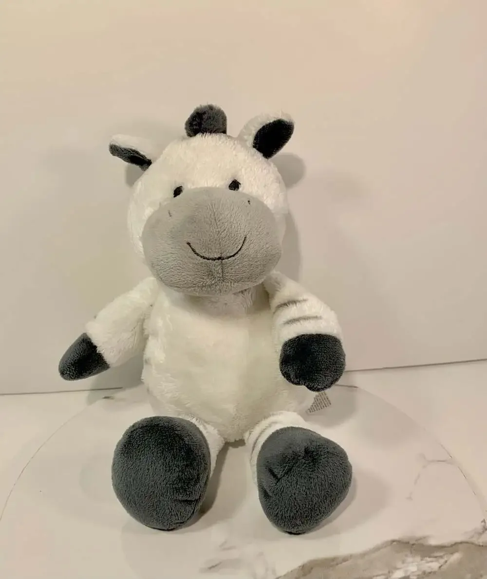 Carter’s Zebra Plush 2012 sewn eyes white and grey stripes